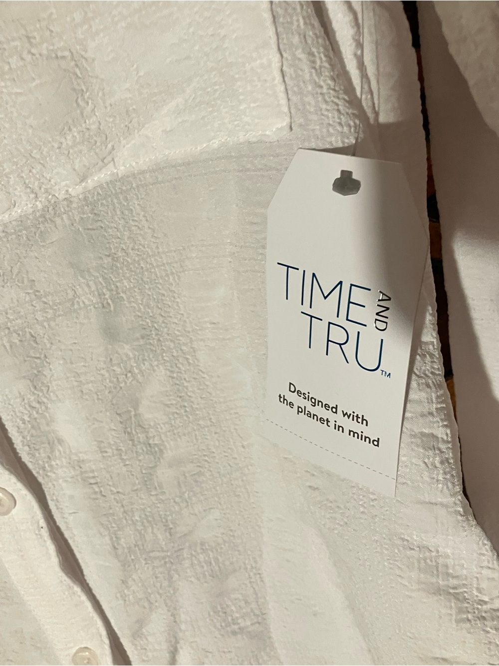 Time and Tru White Button-Front Swim Coverup - Picture 16 of 16